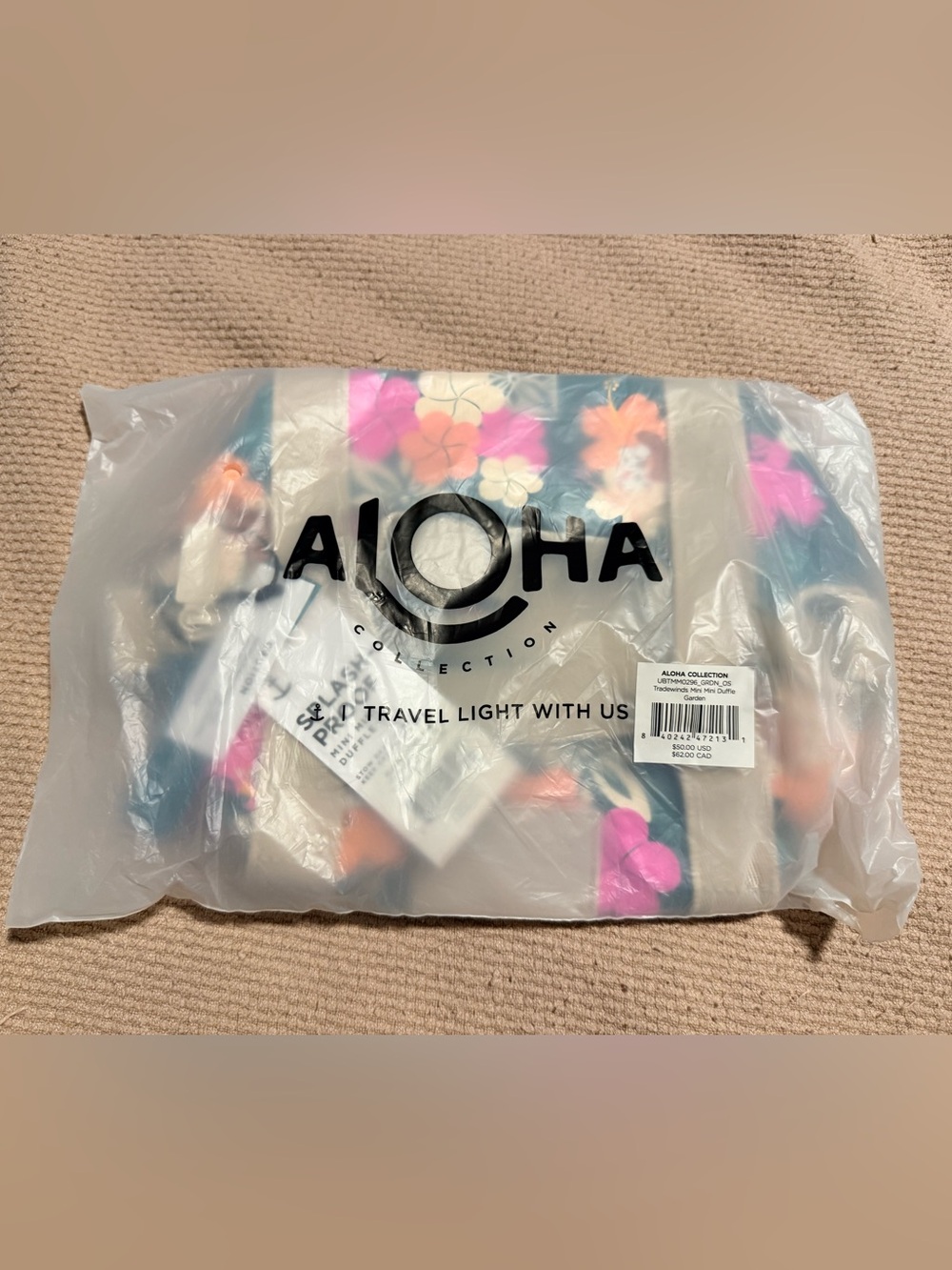 NWT ALOHA Collection x Disney Moana Teal Green Mini Mini Duffel crossbody - Picture 3 of 3